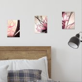 Pink & Black Floral Wall Art – Set of 3 Prints (Schlafzimmer)