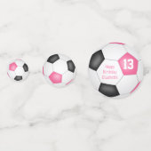 Pink Black Fußball Blowout Geburtstagsparty Konfetti (Rückseiten)