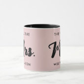 Pink Black Future Frau Nachname Getting Heiraten Tasse (Zentrum)