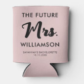 Pink Black Future Frau Nachname Junggeselinnen-Abs Dosenkühler (Vorderseite)