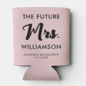 Pink Black Future Frau Nachname Junggeselinnen-Abs Dosenkühler (Rückseite)