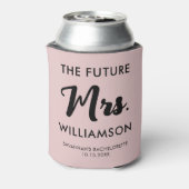 Pink Black Future Frau Nachname Junggeselinnen-Abs Dosenkühler (Kanne Rückseite)