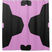 Pink Black Geometric Duschvorhang (Vorderseite)