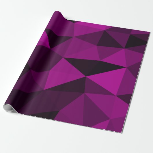 Pink black geometric mesh pattern geschenkpapier (Ungerollt)