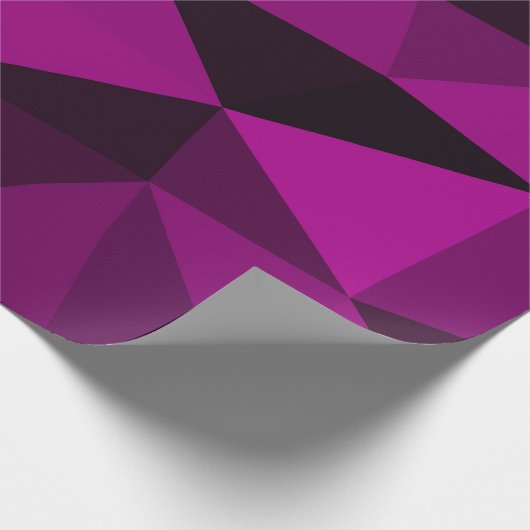 Pink black geometric mesh pattern geschenkpapier (Ecke)