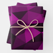 Pink black geometric mesh pattern geschenkpapier set (Beispiel)