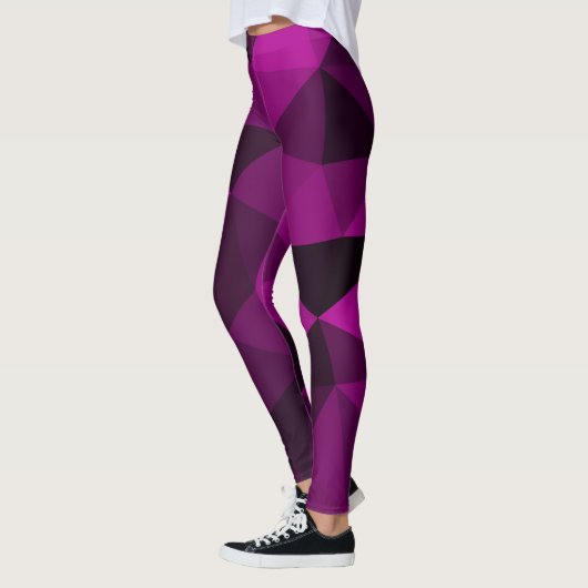Pink black geometric mesh pattern leggings (Links)