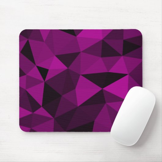 Pink black geometric mesh pattern mousepad (Mit Mouse)