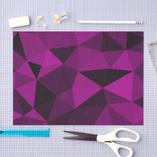 Pink black geometric mesh pattern seidenpapier (Handwerk)