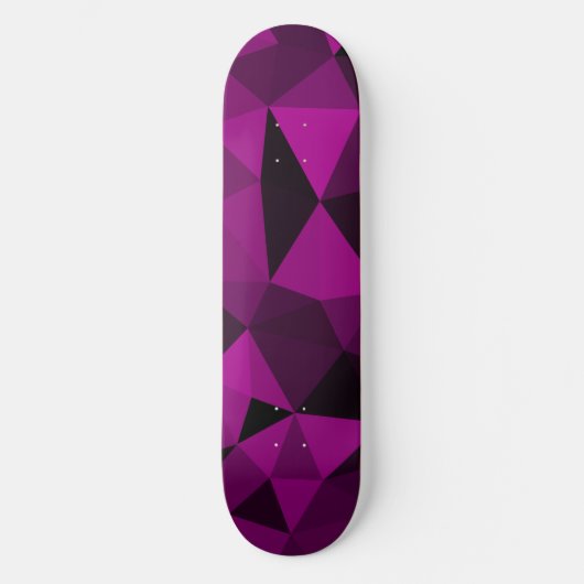 Pink black geometric mesh pattern skateboard (Vorderseite)