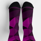 Pink black geometric mesh pattern socken (Oben)