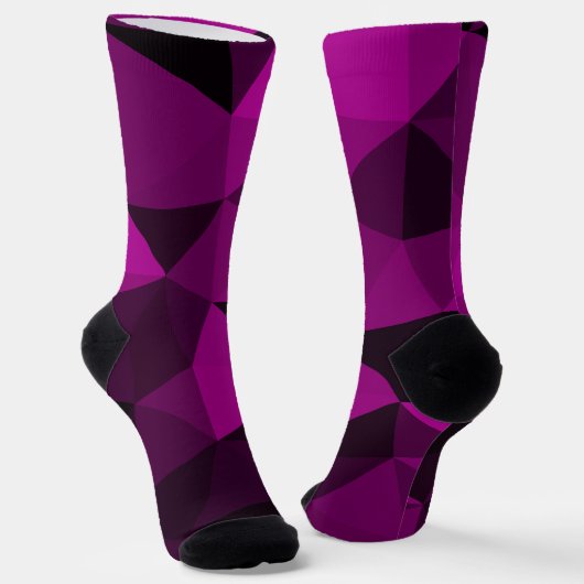 Pink black geometric mesh pattern socken (Gewinkelt)