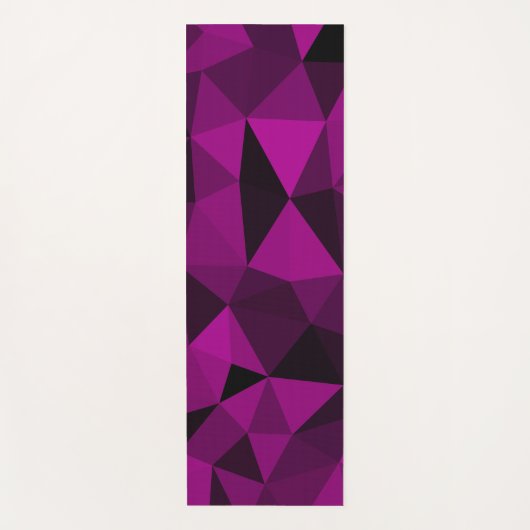 Pink black geometric mesh pattern yogamatte (Vorderseite)