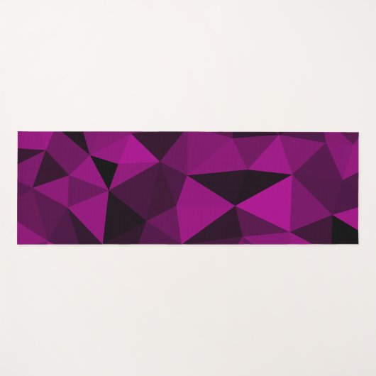 Pink black geometric mesh pattern yogamatte (Vorderseite (Horizontal))