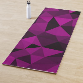 Pink black geometric mesh pattern yogamatte