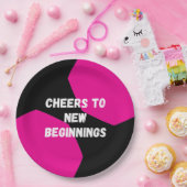 Pink Black Geometric Pappteller (Party)