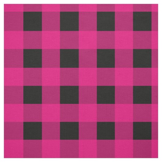Pink Black Gingham Stoff (Muster)