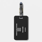 Pink Black Girls Volleyball-Teamgeschenke Gepäckanhänger (Rückseite vertikal)