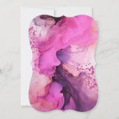 Pink Black Girly Birthday Einladung (Rückseite)