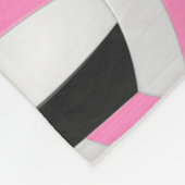 Pink Black Girly Sportsaal I Liebe Volleyball Fleecedecke (Ecke)