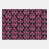 Pink & Black Glam: Bold, Chic, Sparkling Art Geschenkpapier Set (Vorderseite)