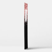 Pink Black Glitzer Script Name Case-Mate iPhone Hülle (Rückseite / Links)