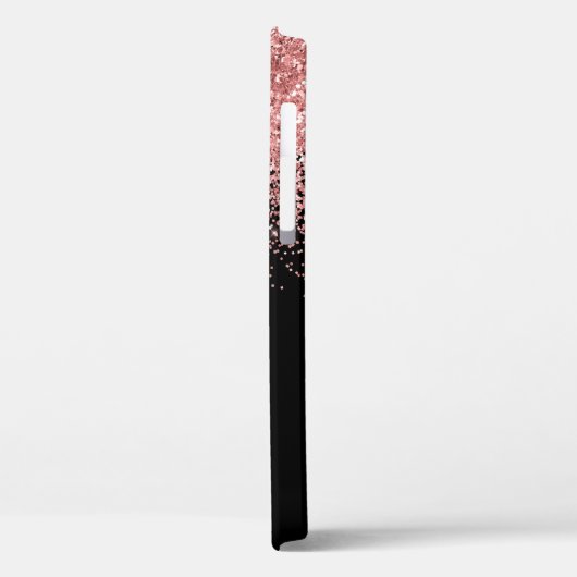 Pink Black Glitzer Script Name Case-Mate iPhone Hülle (Rückseite / Links)