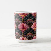 PINK BLACK GOLD ART DECO PATTER KAFFEETASSE (Mittel)