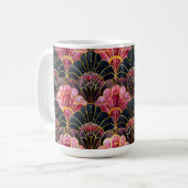 PINK BLACK GOLD ART DECO PATTER KAFFEETASSE (Vorderseite Links)