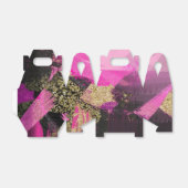 Pink Black Gold Glitzer Moderner Brush Glam Grunge Geschenkschachtel (Ungefaltet)