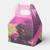 Pink Black Gold Glitzer Moderner Brush Glam Grunge Geschenkschachtel (Vorderseite)