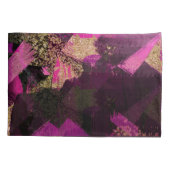 Pink Black Gold Glitzer Moderner Brush Glam Grunge Kissenbezug (Rückseite)