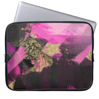 Pink Black Gold Glitzer Moderner Brush Glam Grunge