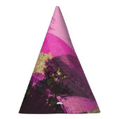 Pink Black Gold Glitzer Moderner Brush Glam Grunge Partyhütchen (Rechts)