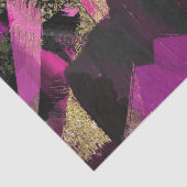 Pink Black Gold Glitzer Moderner Brush Glam Grunge Seidenpapier (Ausschnitt)