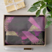 Pink Black Gold Glitzer Moderner Brush Glam Grunge Seidenpapier (Geschenk)