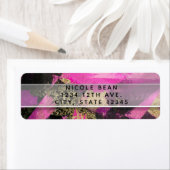 Pink Black Gold Glitzer Modernes Brush Glam Party (Insitu)