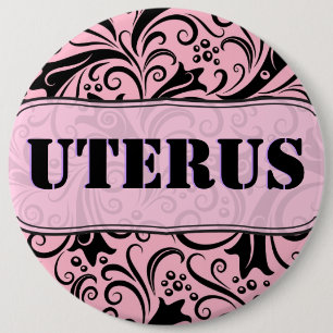Pink & Black - GOP Gebärmutter-Obsession - Pro-Dem Button