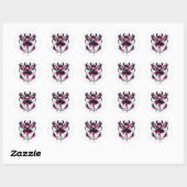 Pink Black Gothic Fairy Scorpio Astrologie Zodiac Runder Aufkleber (Blatt)