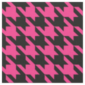 Pink Black Hahnentrittmuster Karo Stoff (Nahaufnahme)