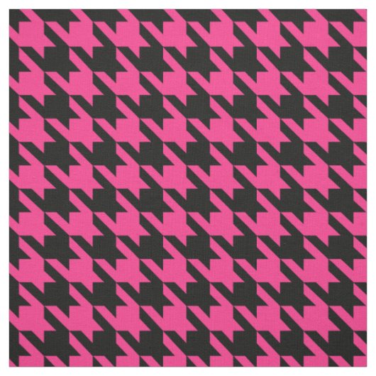 Pink Black Hahnentrittmuster Karo Stoff (Muster)