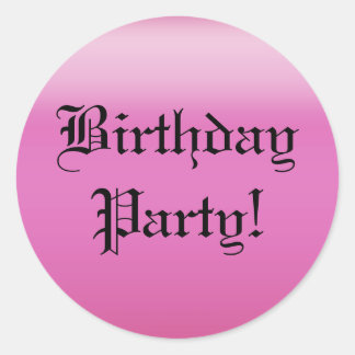 Pink Black Happy Geburtstagsticker Runder Aufkleber