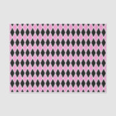 Pink Black Harlequin Tissue oder Decoupage Seidenpapier (Vorderseite)