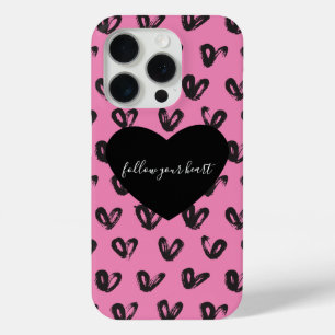 Pink Black Hearts Case-Mate iPhone Hülle