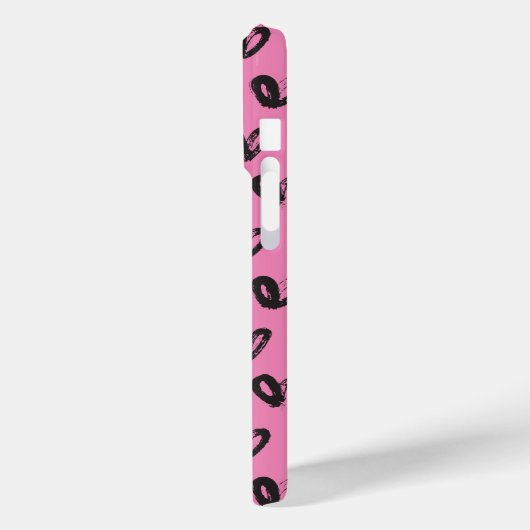 Pink Black Hearts Case-Mate iPhone Hülle (Rückseite / Links)