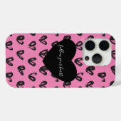 Pink Black Hearts Case-Mate iPhone Hülle (Rückseite (Horizontal))