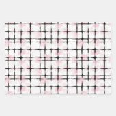 Pink Black Hearts Geburtstag Geschenkpapier Set (Vorderseite 3)