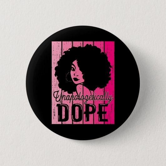 Pink Black History Month Unverblümt Drogen Bla Button (Vorderseite)