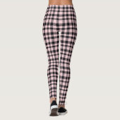 Pink Black Kariert Women's Leggings (Rückseite)