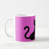Pink Black Kittens Cartoon Tasse (Links)